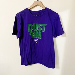 Nike Athletic Cut Dust Em Short Sleeve Tee Shirt Size Medium Activewear